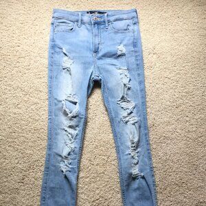Hollister super skinny ripped jeans
